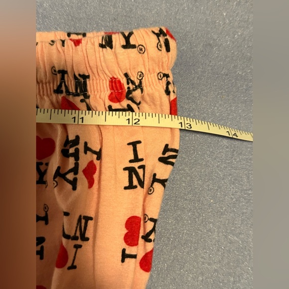 Pink and Red I❤️NY Print Pajama Pants medium - Picture 6 of 8